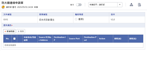 資訊管理-防火牆連線申請單